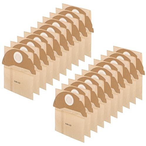 20 Pièces Sac Aspirateur Karcher, Sac Aspirateur pour Kärcher WD2 MV2 WD 2.200 WD2250 A2004 A2054 A2099 6.904-322.0, Réutilisables Sacs Aspirateur Karcher WD2, Remplacer Sacs Filtrants en Papier