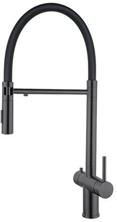 Mitigeur Evier Cuisine Douchette Double Manche Robinet Osmoseur 3 Voies En Acier Inoxydable,gris