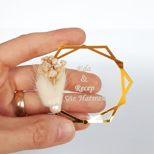 Partygeschenk für Gäste, Acryl-Magnet für Brautpartys, elegantes Geschenk zur Rückgabe, Kühlschrankmagnet für Babypartys (goldener Hexagon-Stil, 25 Stück)