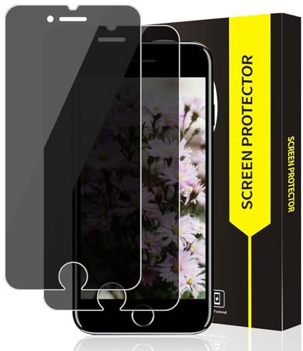 Bodyguard 2 Stück Schutzfolie für Panzerglas für iPhone 6/6s/7/8/SE Sichtschutz, 9H Härte Sichtschutzfolie, 2,5D Kante, Blasenfrei, Privatsphäre Anti-Spy iPhone 8/SE Displayschutz Blickschutzfolie