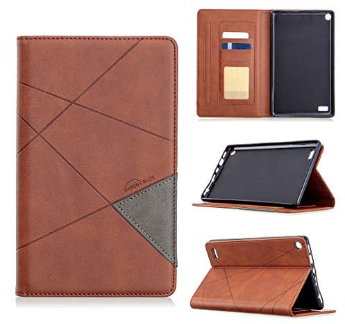 Tablet travel Premium PU Leather Case Compatible with Kindle Fire 7 Case 2019/2017/2015 (9th/7th/5th Generation),Smart Magnetic Flip Fold Stand Case with Card Slot/Auto Sleep Wake Protective Cover Com