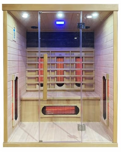 Bagno Italia Sauna Infrarossi da 150x110 cm 4 posti 6 irradianti bluetooth e cromoterapia