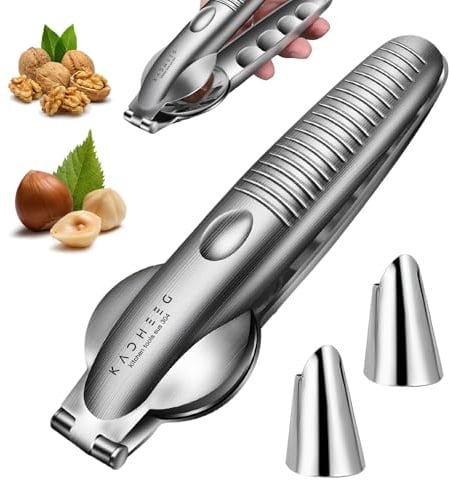 MFUSUL Edelstahl Nussknacker & Maronenschneider, Vielseitiger Nussöffner mit Schutzabdeckung, Spülmaschinenfest & Stabil für Walnüsse, Haselnüsse und Kastanien