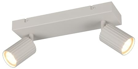 Trio Leuchten Strahler Soka 867700276, Metall Warm Grau, exklusive 2x GU10