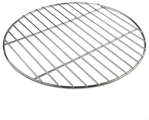 Rehoetom Edelstahl-Grillrost mit Beinen – rundes Grillnetz für Outdoor-Kochen, tragbares Backblech, kompatibel mit Campingherden (30 cm)