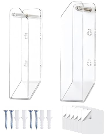 Under Desk Laptop Holder, Acrylic Clear Universal Anti Scratch Laptop Stand for Offices Supplies, Wall Desk Mobile Pc Holder for Keyboards Tablets in Indoor Study Selfies Photos Rv Daily Offices Use