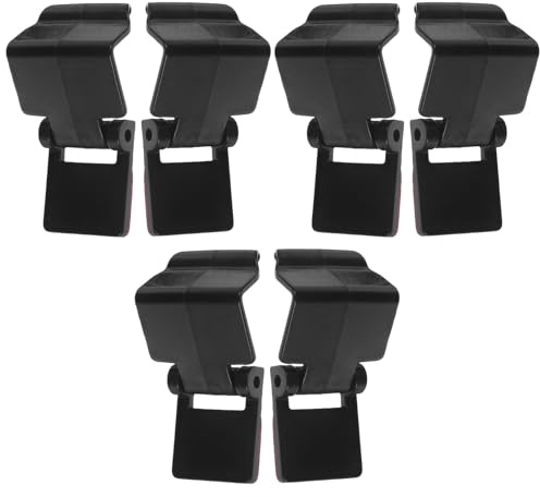GATHINESS Reptile Terrarium Lock Clips 6Pcs Black ABS Aquarium Lid Clips with Escape-Proof Design for Paludarium and Rainforest Terrariums