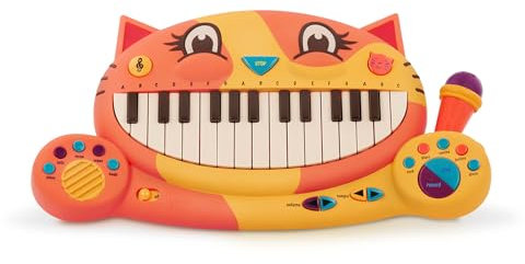 B. toys Meowsic Katzen Keyboard – Spielzeug Piano mit Mikrofon und Musik – Kinder Klavier Spielzeug ab 2 Jahren