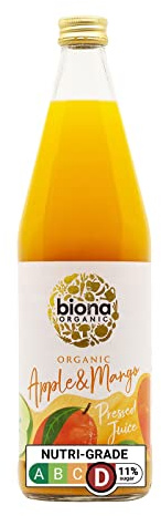 Biona Organic Apple & Mango Juice 750ml, Pack of 3 | 100% Pure Pressed Fruit Juice, Not From Concentrate, No Added Sugar, Vegan