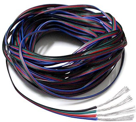 4 Color 10M Rgb Extension Cable Line For Led Strip Rgb 5050 3528 Cord 4Pin