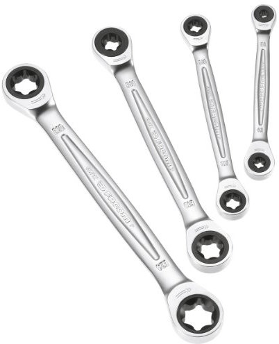 FACOM Jeu de 4 Clés Polygonales Torx à Cliquet Précises Rapides et Innovantes - 464TX.J4PB