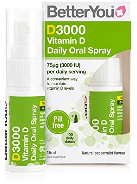 BetterYou DLux3000 Daily Vitamin D Oral Spray 15 mililiters (Pack of 1)