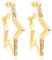 Stern Creolen Gold Ohrringe Kristall Damen Ohrringe Gold 45 mm NOBEL SCHMUCK