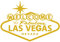 Samunshi® Wandtattoo 'Welcome to Las Vegas' Wandaufkleber 130 x 90cm goldmetalleffekt
