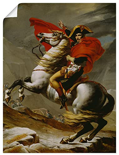 ARTLAND Wanddeko Poster & Kunstdrucke Wandposter 60x80 cm Reiten Pferd Frankreich Napoleon bei der Überquerung der Alpen Jacques-Louis David T6SH