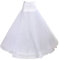 TUKA Reifrock Unterrock Elastisch 1 Ring mit Spitze, One-Size für Gr. 32 bis Gr. 42, Petticoat Vintage Retro Crinoline für Ballkleid Wedding Kleid Brautkleid Abendkleid, Weiß, TKB0019 White