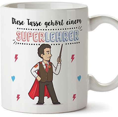 Lehrer Tasse/Becher/Mug Geschenk Schöne and lustige kaffetasse - Diese Tasse gehört einem Super-Lehrer - Keramik 350 ml