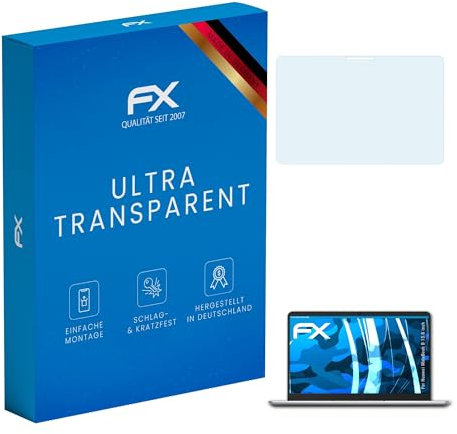 atFoliX Lámina Protectora de Pantalla compatible con Huawei MateBook D 15.6 inch Película Protectora, ultra transparente FX Protector Película (2X)