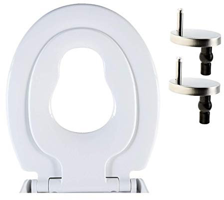 AAN® Family Toilet Seat with Removable Child Seat Slow-Close Quick-Release PP Material Easy Top and Bottom Fixing Size:460mmX370mm