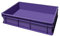 Genus Dei - Caja de Servicio de Polietileno para Alimentos, 60 x 40 x 10 cm, Color Lila, superponible, Profesional, para Pizza, Masa de Pan