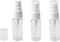 kuou 3 pcs Spray Bottle Set, 20ML Transparent Fine Mist Sprayer Bottles Plastic Empty Refillable Atomiser with Flip Caps-BPA Free PET Plastic,Holiday Travel Bottle