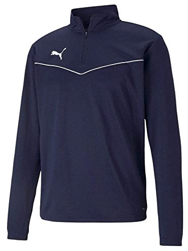 Puma Kinder teamRISE 1/4 Zip Top Jr Pullover, Peacoat White, 152