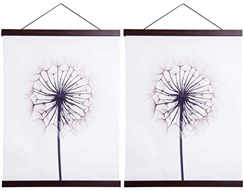 Sanauto Posterleiste Posterschiene Poster, Magnet Magnetische Holz Poster Aufhänger Halter Rahmen Leisten Bild Bilder Bilderleiste Bilderrahmen 56x56 56x84(56cm, Nussbaum, 2 Packungen)