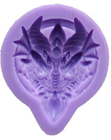 YUSHU Silikonform mit Drachenkopf-Motiv, Tiere, Drachen, Backform, Schokolade, Harz, 3D-Harz, Tier-Fondant, Silikonform, Backform