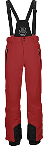Killtec Herren Funktionshose/Skihose mit abnehmbaren Trägern, Kantenschutz und Schneefang, Orange, M