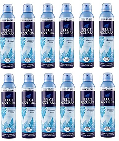12x Felce Azzurra Classico Spray per Ambienti Sprays ​für Umgebungen Klassischer Talkum 250ml