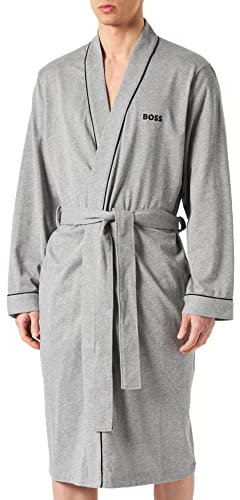 BOSS Hugo Herren Kimono bm Bademantel, Medium Grey 033, L EU