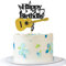 RoadSea Gitarre Happy Birthday Cake Topper - Rock Star Musik Thema Geburtstag Party Kuchen Supplies - Gitarrenliebhaber Geburtstag Party Dekorationen - Schwarz & Gold Glitter