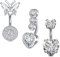 LAURITAMI 3stk Kurzes Bauchnabelpiercing 6mm Chirurgenstahl 14G Zirkonia Herz Schmetterling Nabel Ringe Piercing Bauchnabel Schmuck