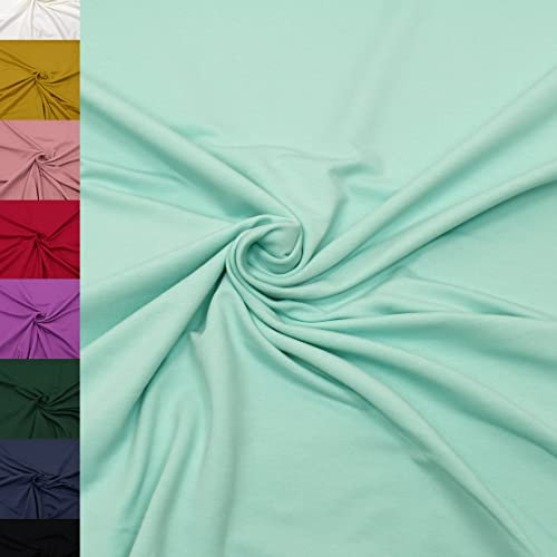 MAGAM-Stoffe Elias Sweatstoff uni innen angeraut und weich Meterware ab 50cm (20. Mint)