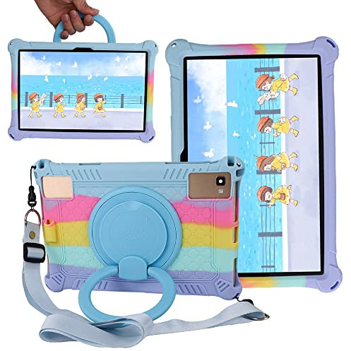 FKQLH Custodia per Teclast M40 Plus, Silicone Morbido Skin Leggero Custodia Protettiva per Bambini Supporto Cover per Teclast P20HD/M40/M40 Pro/P20S/M40 Plus, Colorato