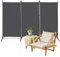 Joparri Paravent Raumteiler Innen, Sichtschutz Garten, Blickdichter Verstellbar Stellwand Windschutz, 3 Trennwände, Raumtrenner Wandschirme für Balkon Wohnzimme Büros, Anthrazit, 260x180cm