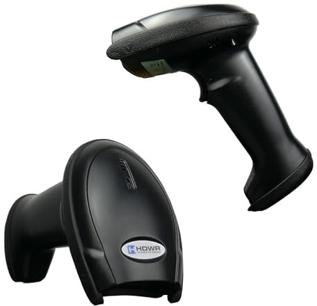 Kabelloser Barcodescanner HD7800 HDWR für QR und 1D- 2D-Codes, Professionelles Barcode-Lesegerät, Schnell, präzise und effizient, mit WLAN und Bluetooth, Strichcode-Lesegerät für Unternehmen
