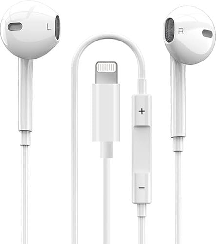 YABABU Wired Headphones for iPhone,HiFi-Audio Stereo Noise Isolating Earbuds,Wired Earbuds with Mic+Volume Control Compatible with iPhone 13/12/11//Xs Max/Xr/Xs/X/8/7Support All iOS System