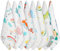 Aolso Baby Musselin Waschlappen, 8 Stück Bio-Baumwolle Baby Waschlappen, Mehrzweck Baby Handtücher Set, Waschlappen Kinder für Neugeborene,Saugfähig, 25 * 25cm