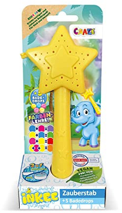 INKEE INKEE Wand | Baguette Magique Etoile pour Bombe de Bain Enfant - Jouet de Bain pour Bain moussant Enfant, apprentisasge des Couleurs