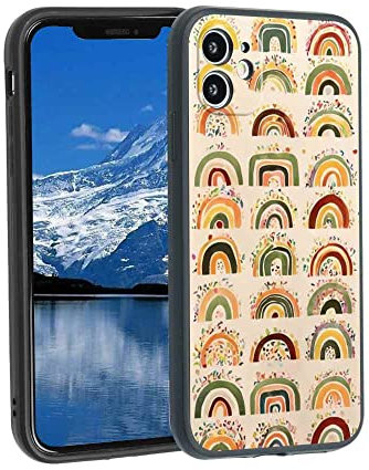 MISTK Compatible with iPhone 12 Phone Case, Rainbow-304 Case Silicone Protective for Teen Girl Boy Case for iPhone 12