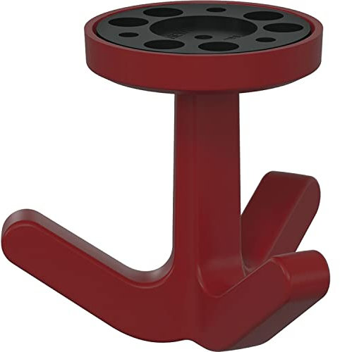 HEWI Dreifach-Drehhaken 477.94B030 elastisch, Kunstoff TPU rubinrot matt