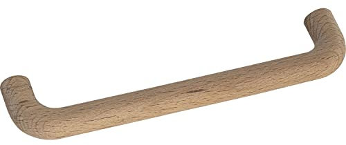 ALLES IM GRIFF Holzgriff Piritu LA 128mm Breite 140mm - Möbelgriff Holz, Buche roh