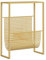 vidaXL Porte-Revue Unité de Rangement de Revue Armoire à Etagère Armoire à Livres Bureau Salon Salle de Séjour Doré 35x15x45 cm Acier