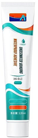 120ml Underwater Adhesive,Sealant With Water Plugging Glue,Aquariums Leak Repair Glue,Mosaic Tile Swimming Pool Metal Glue Instant Repair Adhesive (Transparent)