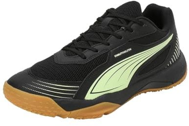 PUMA Mixte Solarflash III Indoor Court Shoe, Black-Fizzy Apple, 44.5 EU