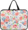 Surwin Laptop Hülle Tasche, Blumen Muster Laptop Hüllen Wasserdicht Laptoptasche mit Griff und Reißverschluss Laptophülle Stoßfest Notebook Sleeve Rundumschutz (17 Zoll,Pfingstrosenblüten)