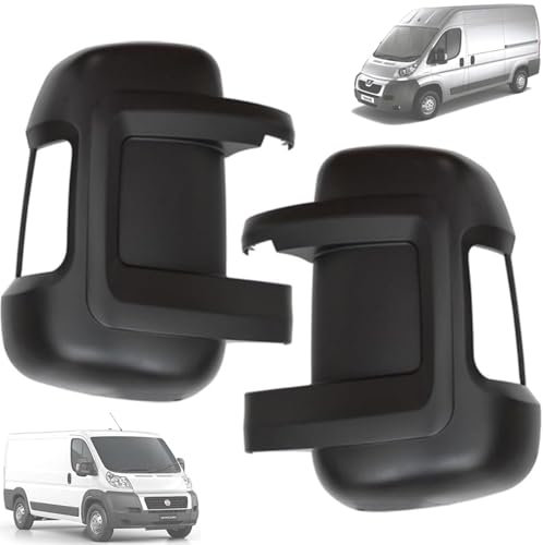 Twowinds Außenspiegel Abdeckung Kappe, Kurzer Spiegelarm Links und Rechts Kompatibel mit Fiat Boxer Jumper Ducato (von 2006) 735424438, 735424437 (2er Set)
