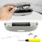 LeaHy Auto Sonnenblende Brillenetui Für VW Caddy 2011-2021, ABS Universal Sonnenbrillenhalter Multifunktions Sonnenbrillen Aufbewahrungsbox Innenraum Organizer Zubehör,C/Gray