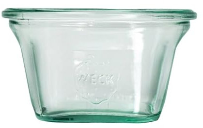 Weck Quadro 290 ml 6-teiliges Glas zum Einmachen von Konserven, Säften, luftdichtes Aufbewahren von trockenen Zutaten